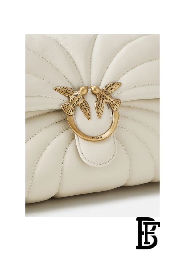 Pinko  White  Leather Women Handbag 100038A1Ex Z14Q – Elegant Everyday Shoulder Bag image 7