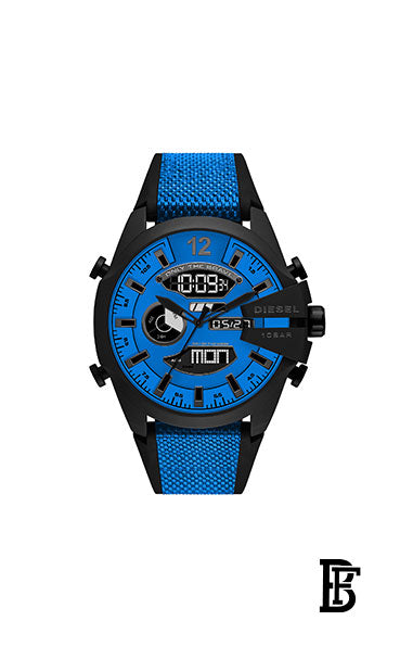 DIESEL Men's Mega Chief Water Resistance Silicone Digital/Analog Watch DZ4550 + Gift perfume Tester 30 ml image 2