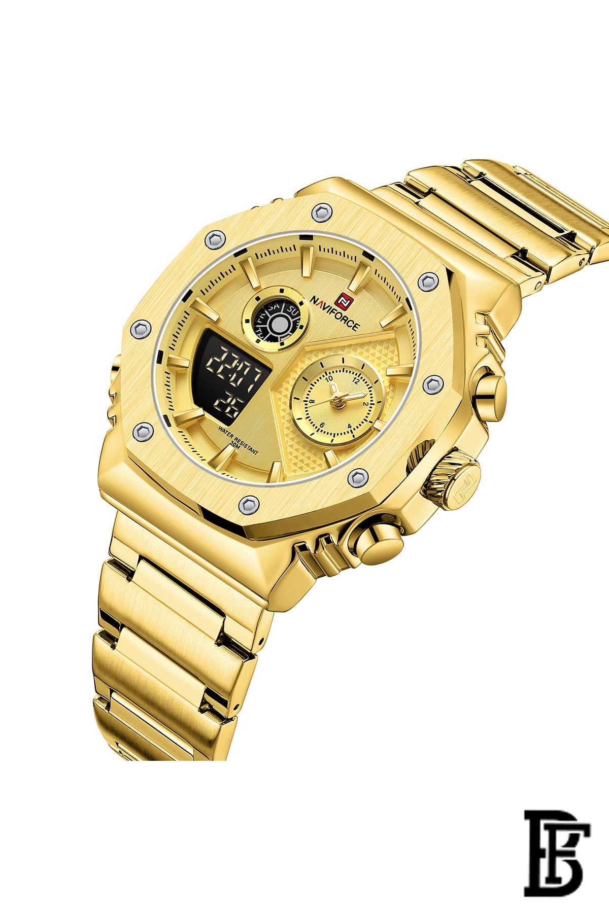 NAVIFORCE NF9216S G/G MEN'S Stainless Steel Analog Wrist Watch image 2