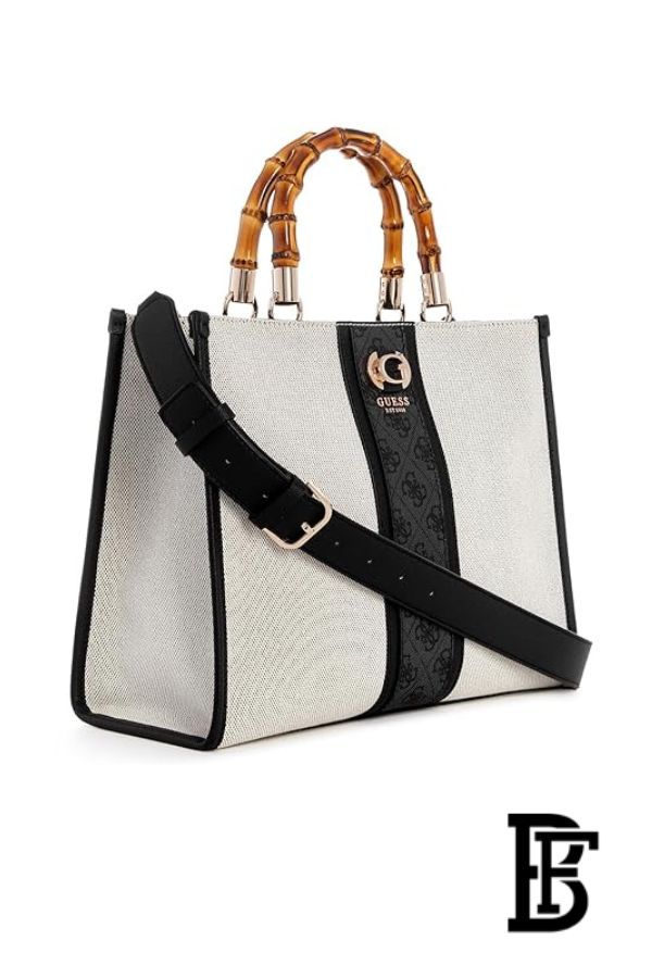 Guess Women’s Solid Handheld Tote Bag – Cotton Daily Tote (AG933722) image 3