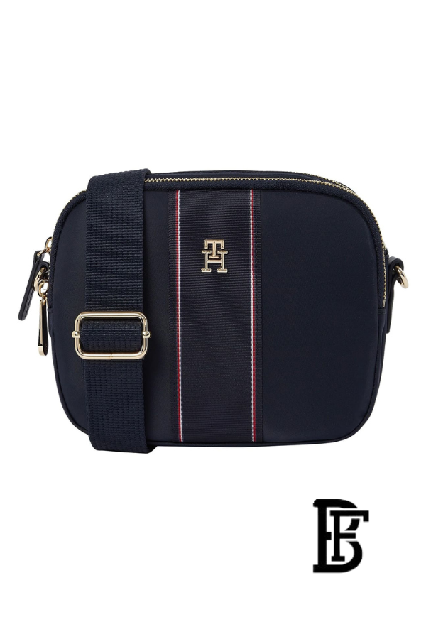 Tommy Hilfiger Blue Women Cross Body Bag Aw0Aw17230 – Elegant Everyday Shoulder Bag image 0
