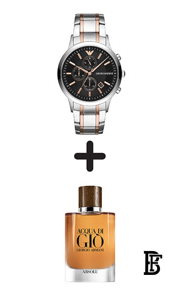 EMPORIO ARMANI Men's Metal Analog Wrist Watch AR11165 + Gift perfume Tester 30 ml image 1