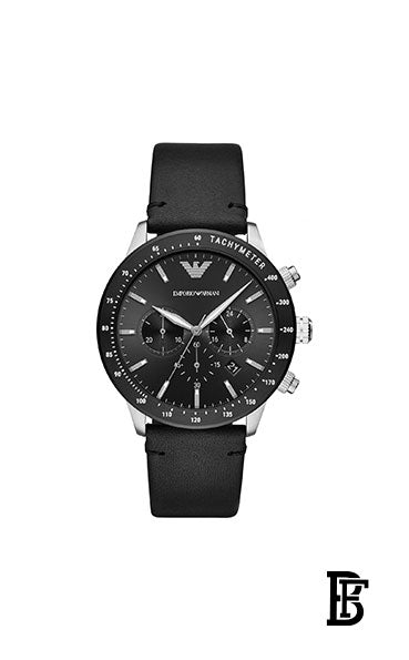 EMPORIO ARMANI Men's Water Resistant Chronograph Watch AR11243 - 43 mm - Black + Gift perfume Tester 30 ml image 2