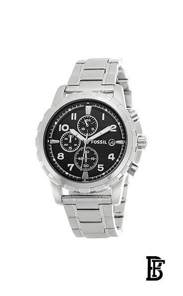 FOSSIL FS4542 Men's Stainless Steel Chronograph Clasp Watch + Gift perfume tester 30 ml image 2