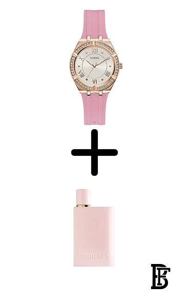 GUESS GW0034L3 Women's Smooth Silicone Strap Watch + Gift perfume tester 30 ml image 0