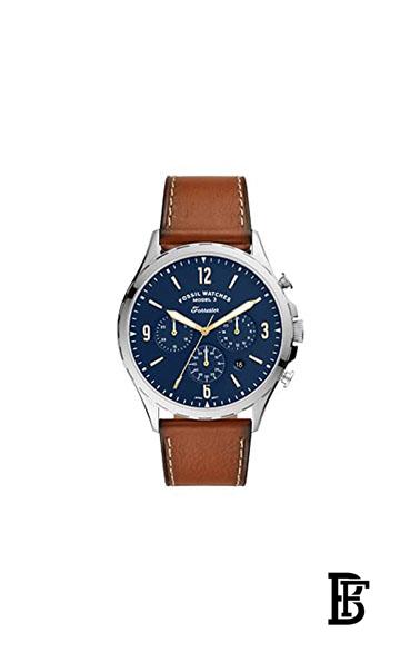 FOSSIL Men's Water Resistant Chronograph Watch FS5607 - 46 mm - Brown image 1