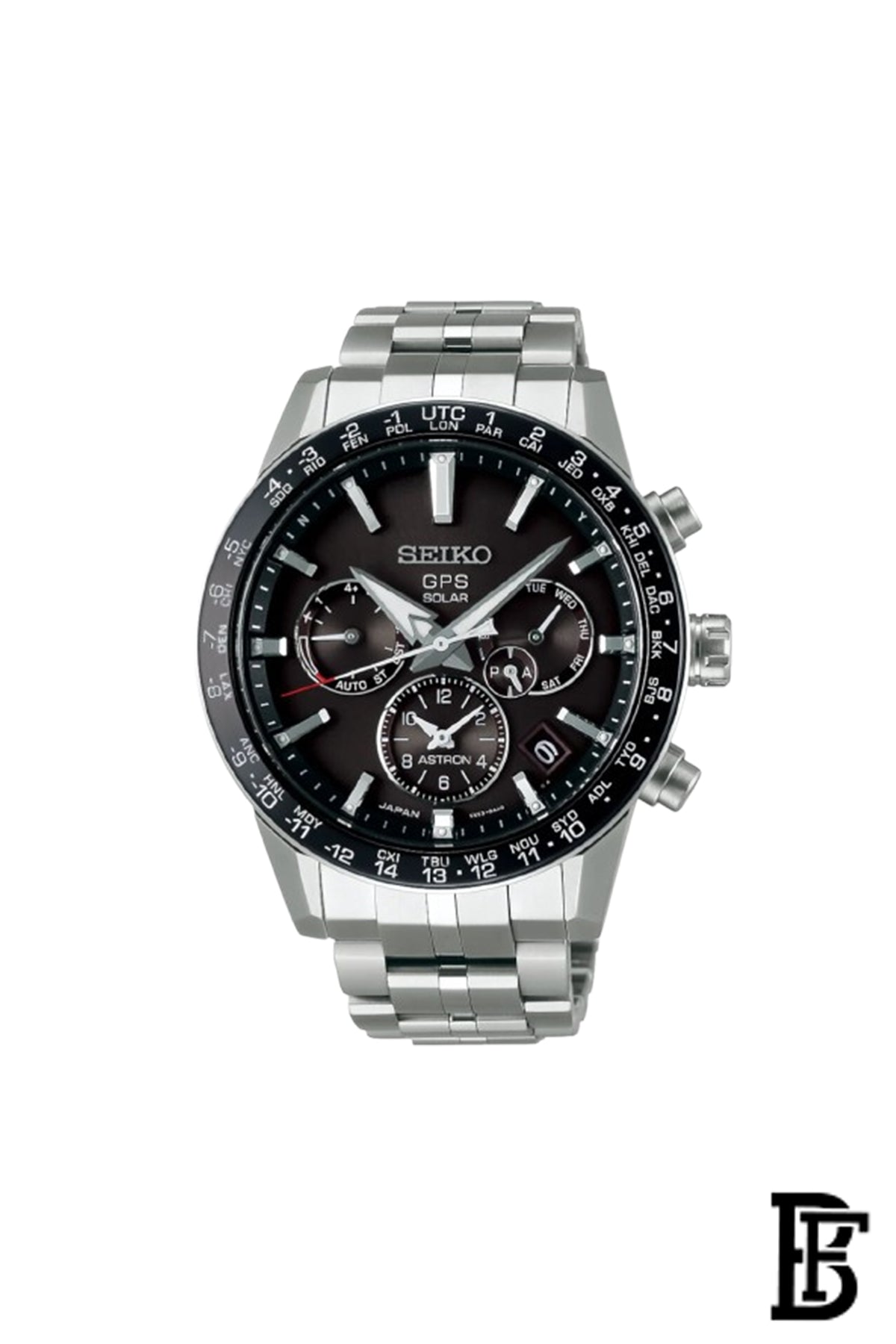 SEIKO Men's Hand Watch ASTRON Stainless Band, Black Dial SSH003J1 image 1