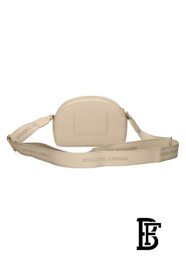 Tommy Hilfiger Beige Leather Women Handbag Aw0Aw16679– Elegant Everyday Shoulder Bag image 4