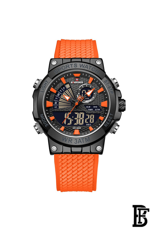 Naviforce NF9219 B/O/O    Men's Analog Leather Watch image 1