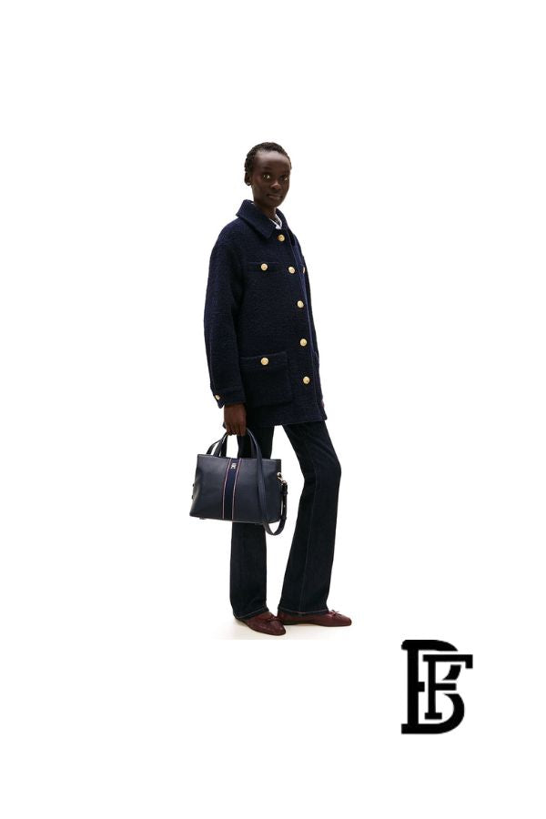 Tommy Hilfiger Blue  Leather Women Handbag Aw0Aw16873– Elegant Everyday Shoulder Bag image 12