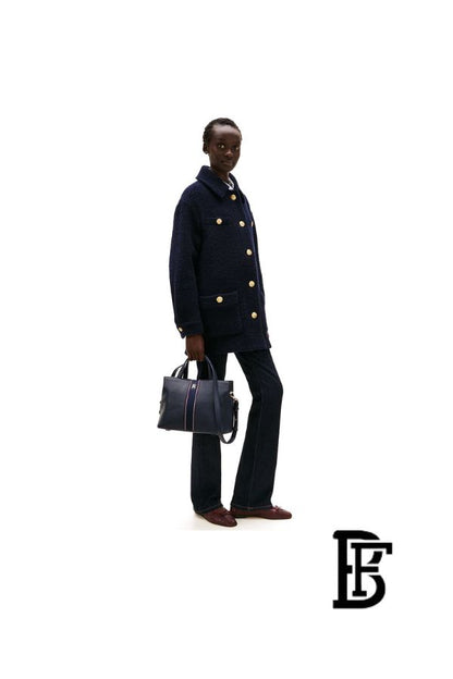 Tommy Hilfiger Blue  Leather Women Handbag Aw0Aw16873– Elegant Everyday Shoulder Bag image 12