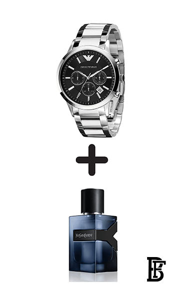 EMPORIO ARMANI Men's Stainless Steel Analog Watch AR2434 + Gift perfume Tester 30 ml image 0