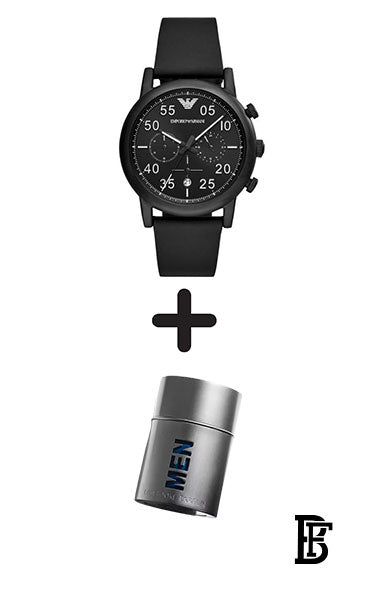 EMPORIO ARMANI Men's Leather Analog Wrist Watch AR11133 + Gift perfume Tester 30 ml image 1