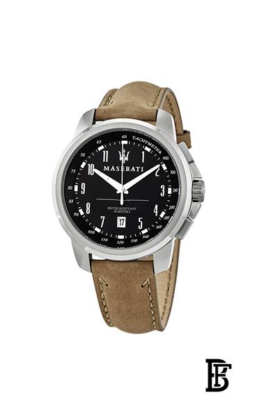 Maserati Men's Leather Analog Watch R8851121004 image 0