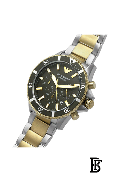 EMPORIO ARMANI Men's Diver Round Shape Stainless Steel Chronograph Wrist Watch AR11361 - 43mm image 2