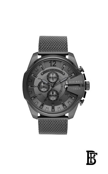 DIESEL Men's Only The Brave Round Shape Stainless Steel Chronograph Wrist Watch 51 mm - Grey - DZ4527 + Gift perfume Tester 30 ml image 2