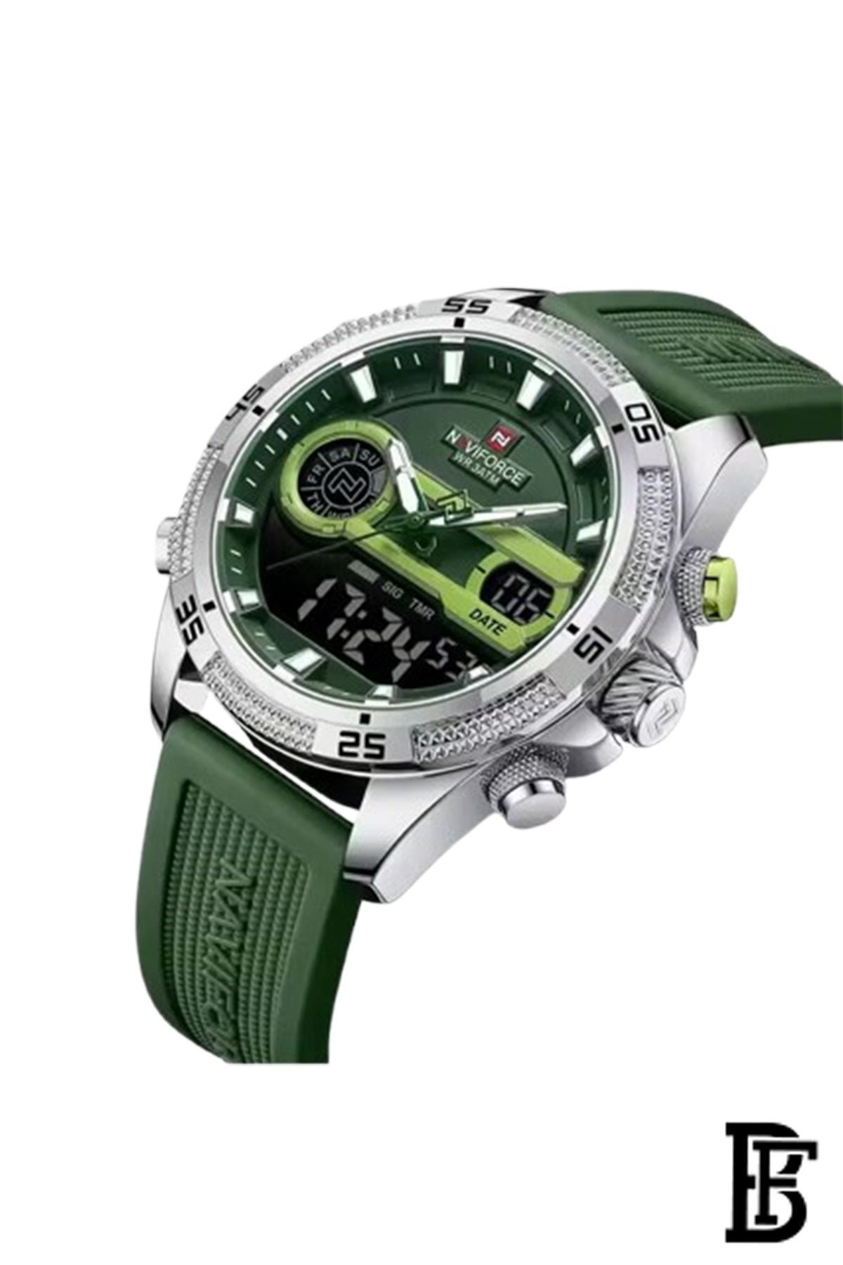 Naviforce NF9223 S/GN/GN     Men's Analog Leather Watch image 2