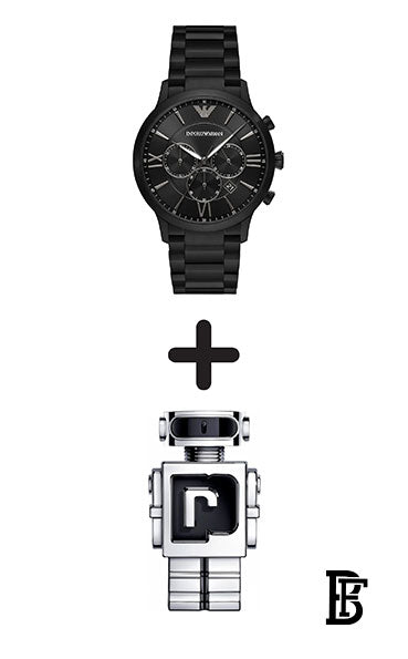 EMPORIO ARMANI Men's Ceramic  Chronograph Watch AR11349 + Gift perfume Tester 30 ml image 1