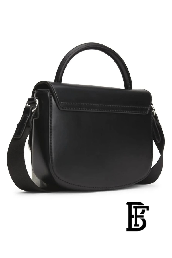 Tommy Hilfiger Black Leather Women Handbag Aw0Aw15811 – Elegant Everyday Shoulder Bag image 4