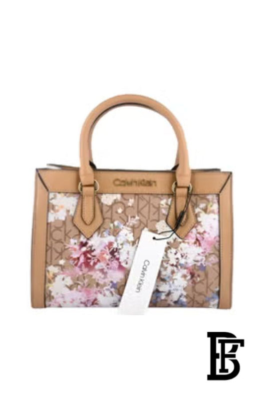 Calvin Klein Floral Signature Satchel Bag For Women – Multicolor – CK-BAG-7 image 0