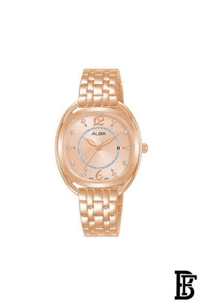 Alba AH7BG2X Women's  Stainless Steel Quartz Analog Wrist Watch + Gift perfume tester 30 ml Warranty from Elaraby Group image 2