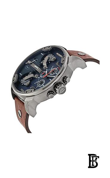 DIESELMen's Mr Daddy Dual Time Chronograph Navy Blue Dial Leather Watch DZ7314 image 2
