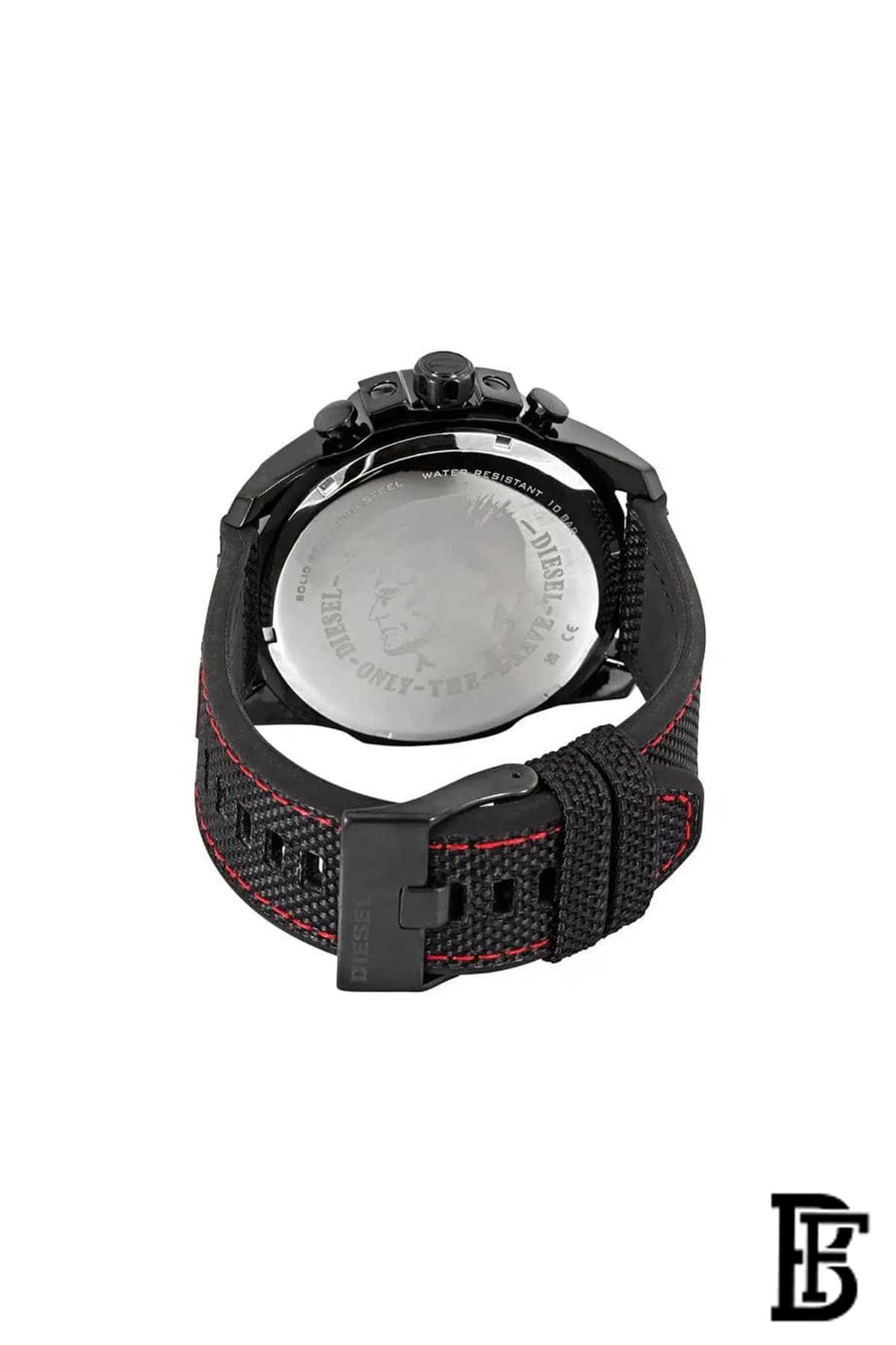 DIESEL Men's Mega Chief Round Shape Fabric Chronograph Wrist Watch 51 mm - Black - DZ4512 image 3