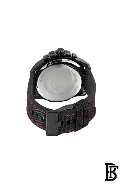 DIESEL Men's Mega Chief Round Shape Fabric Chronograph Wrist Watch 51 mm - Black - DZ4512 image 3