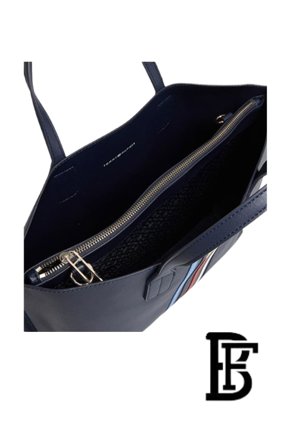 Tommy Hilfiger Navy Blue Leather Women Handbag and cross Aw0Aw16409 – Elegant Everyday Crossbody and hand image 6
