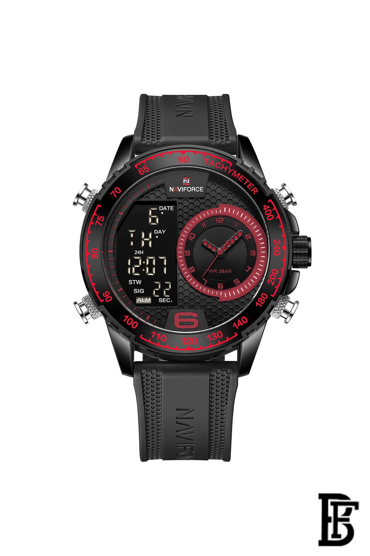 Naviforce NF9199T BRB Men's Analog Silicone Watch image 1
