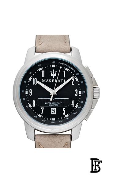 Maserati Men's Leather Analog Watch R8851121004 image 1