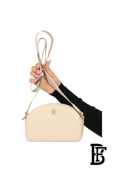 Tommy Hilfiger Beige Leather Women Handbag Aw0Aw16679– Elegant Everyday Shoulder Bag image 11