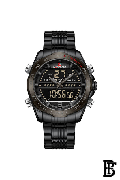 NAVIFORCE NF9195S B/B/B     MEN'S Stainless Steel Analog Wrist Watch image 0