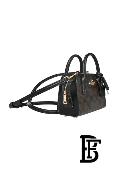 Coach Gold Brown Black Women Handbag Cv974 – Elegant Everyday Handbag image 4