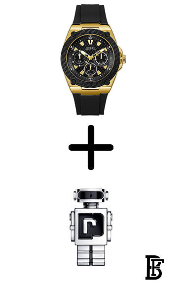 GUESS Men's Silicone  Analog  Wrist Watch  W1049G5  + Gift perfume Tester 30 ml image 1