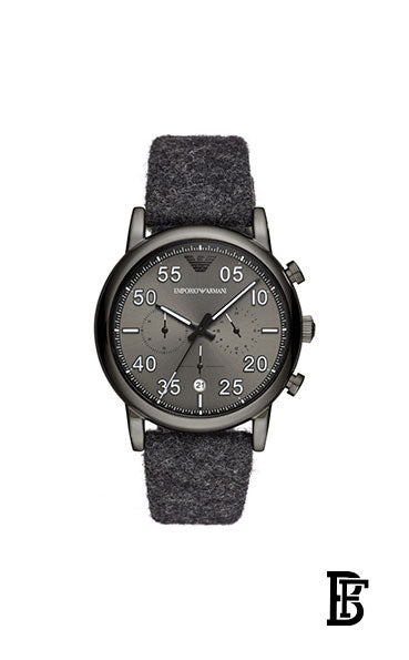 Emporio Armani Men's Chronograph Black Ceramic Watch AR11154 + Gift perfume tester 30 ml image 2