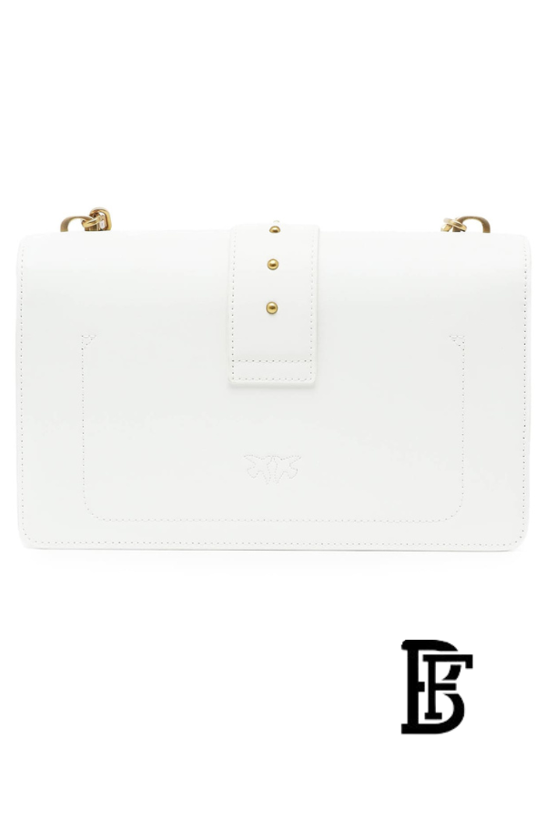Pinko  White  Leather Women Handbag 7 Cl Pe 21 Pltt 1P228G Y6Xt – Elegant Everyday Shoulder Bag image 5