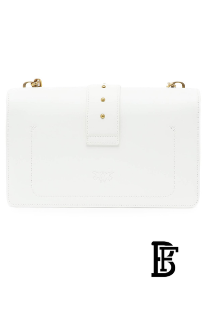 Pinko  White  Leather Women Handbag 7 Cl Pe 21 Pltt 1P228G Y6Xt – Elegant Everyday Shoulder Bag image 5