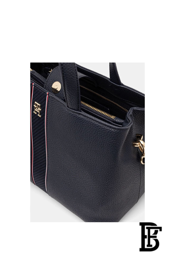 Tommy Hilfiger Dark Blue Leather Women Handbag  – Elegant Everyday Handbag image 3