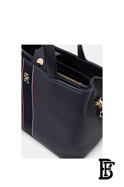 Tommy Hilfiger Dark Blue Leather Women Handbag  – Elegant Everyday Handbag image 3