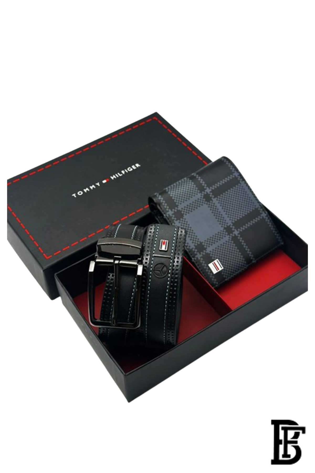 Tommy Hilfiger Set is a Men's Wallet and a Classic Black Belt image 0