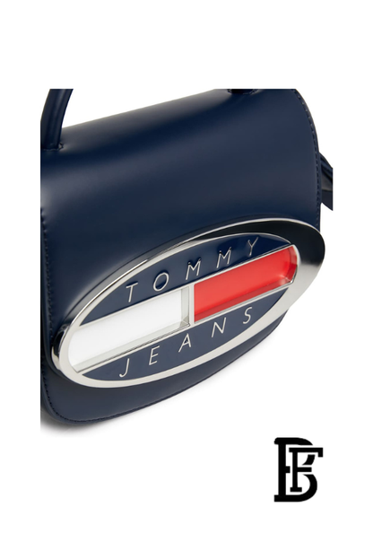 Tommy Hilfiger Navy Blue Leather Women Handbag Aw0Aw15811 – Elegant Everyday Shoulder Bag image 3