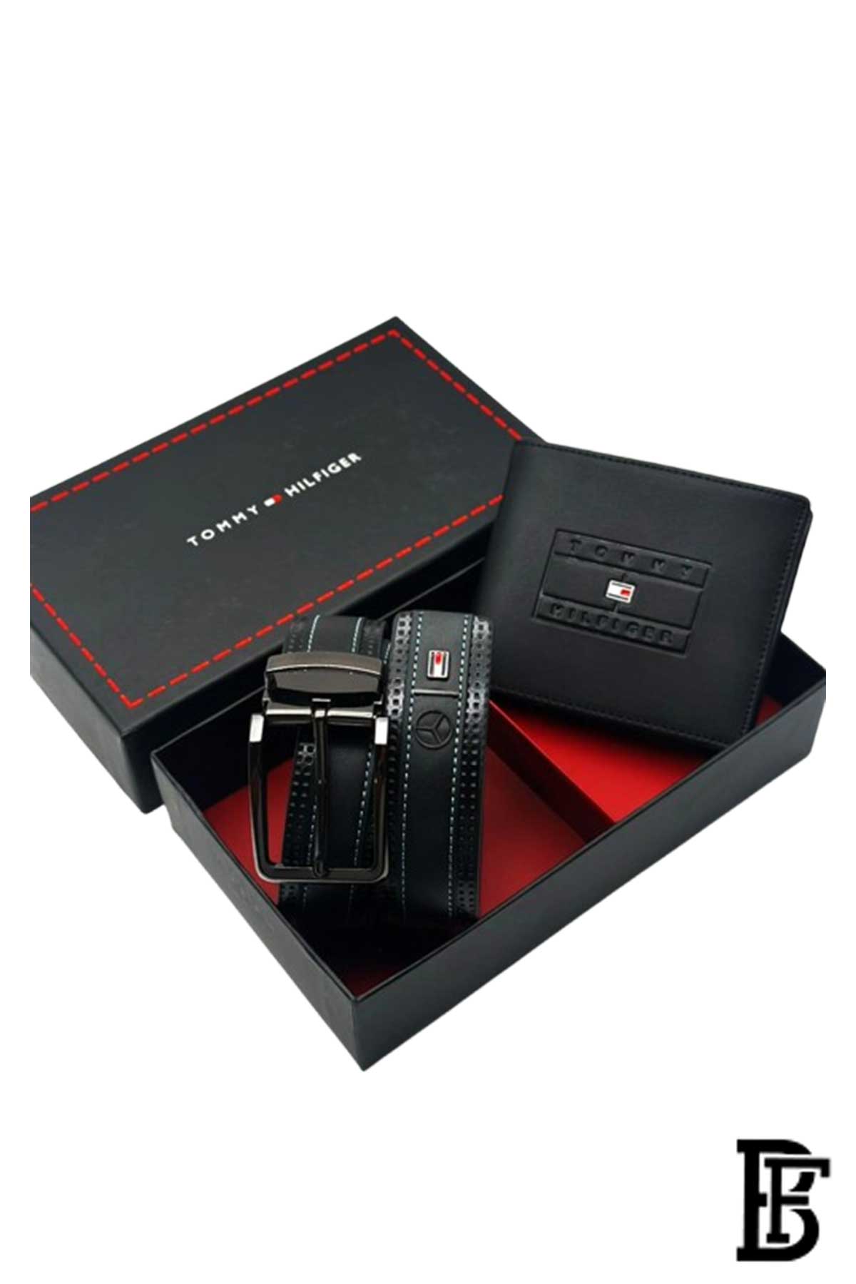 Tommy Hilfiger Set is a Men's Wallet and a Classic Black Belt image 1