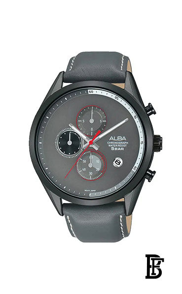 Alba AM3571X Men's Leather  Quartz  Chronograph  Wrist Watch   Warranty from Elaraby Group image 1