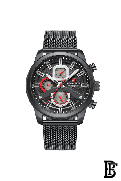 NAVIFORCE NF9211S B/B   MEN'S Stainless Steel Analog Wrist Watch image 0