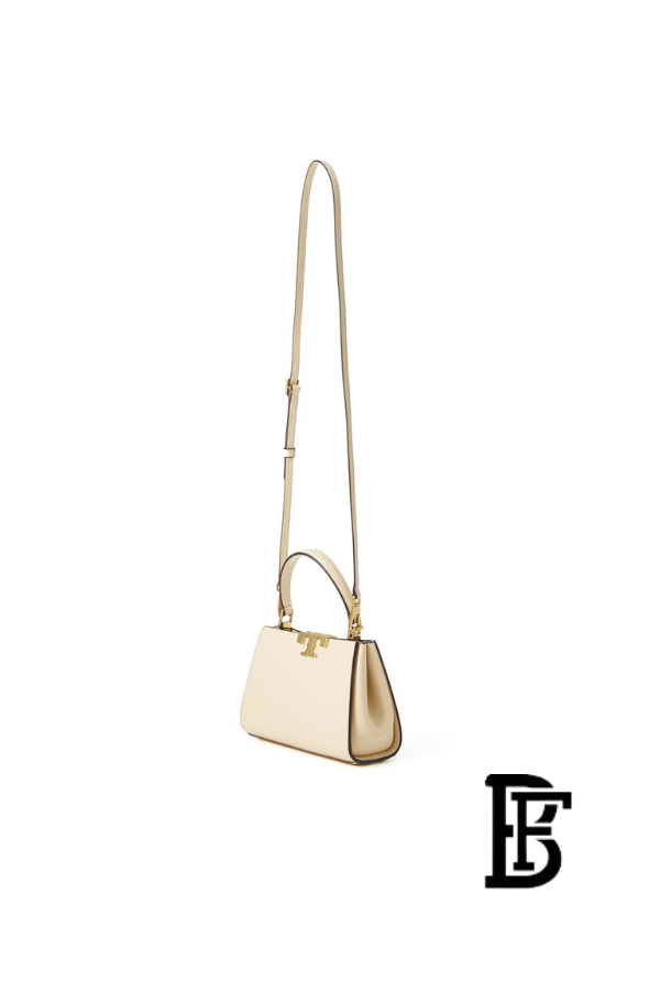 Tory Burch Light Cream Leather Women Handbag 159379 100 – Elegant Everyday Shoulder Bag image 5