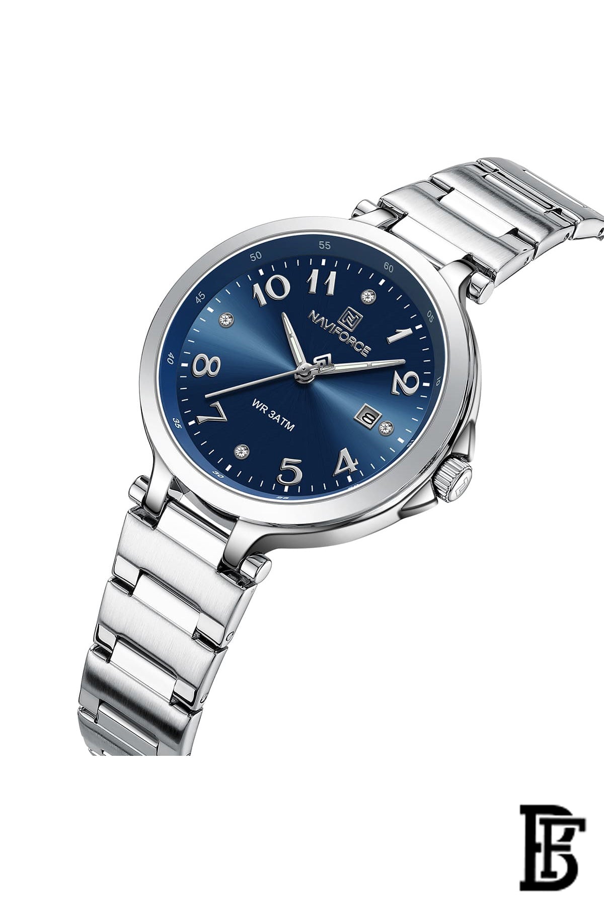 Naviforce NF5033 S/BE  Women's Analog Stainless Steel Watch image 2