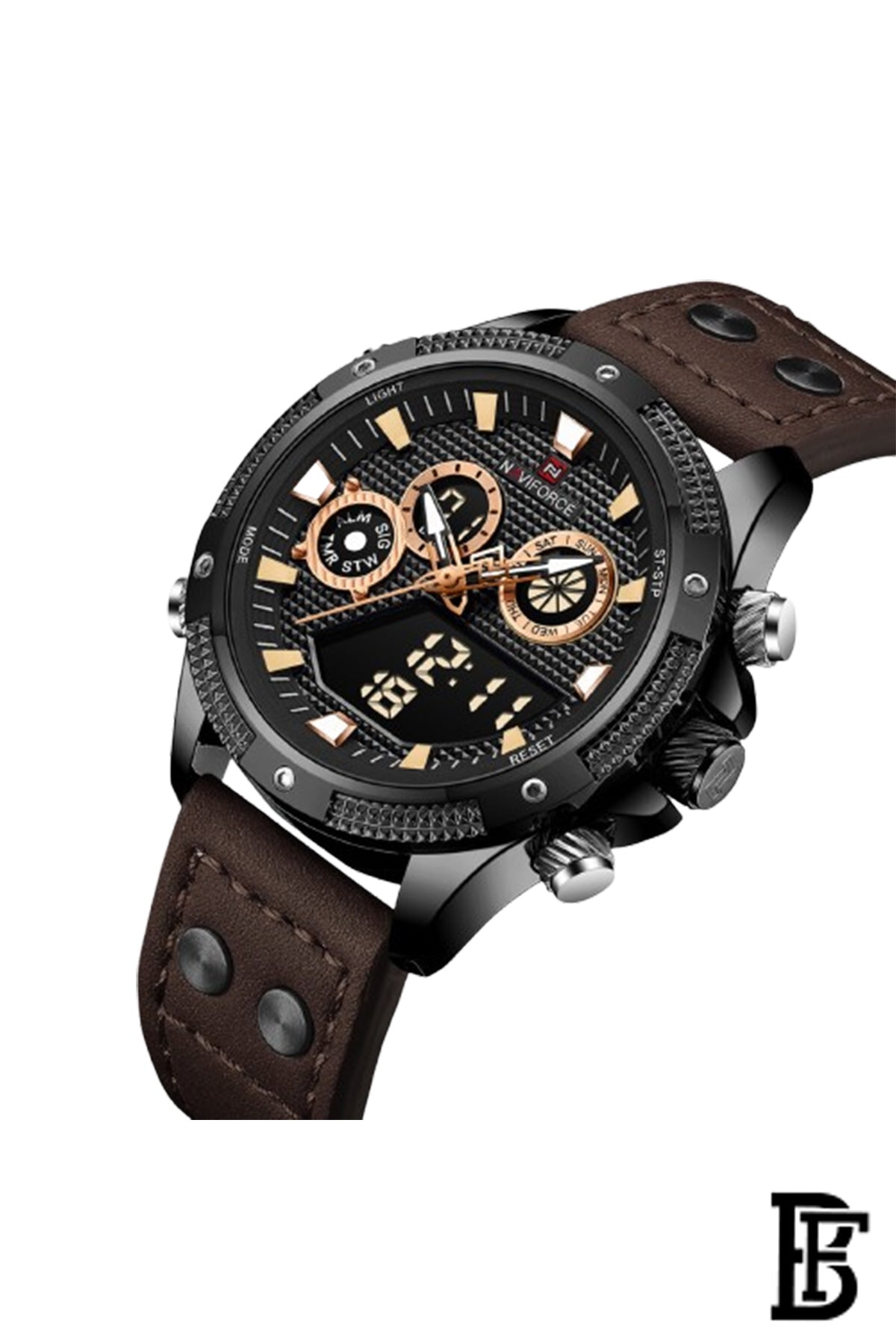 Naviforce NF9224  BBDBN     Men's Analog Leather Watch image 2