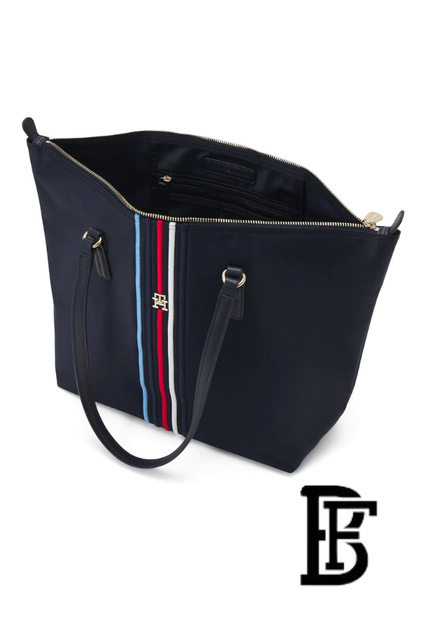 Tommy Hilfiger Navy Blue Leather Women Handbag and cross Aw0Aw15981Dw6 – Elegant Everyday Tote Bag Handbags image 8