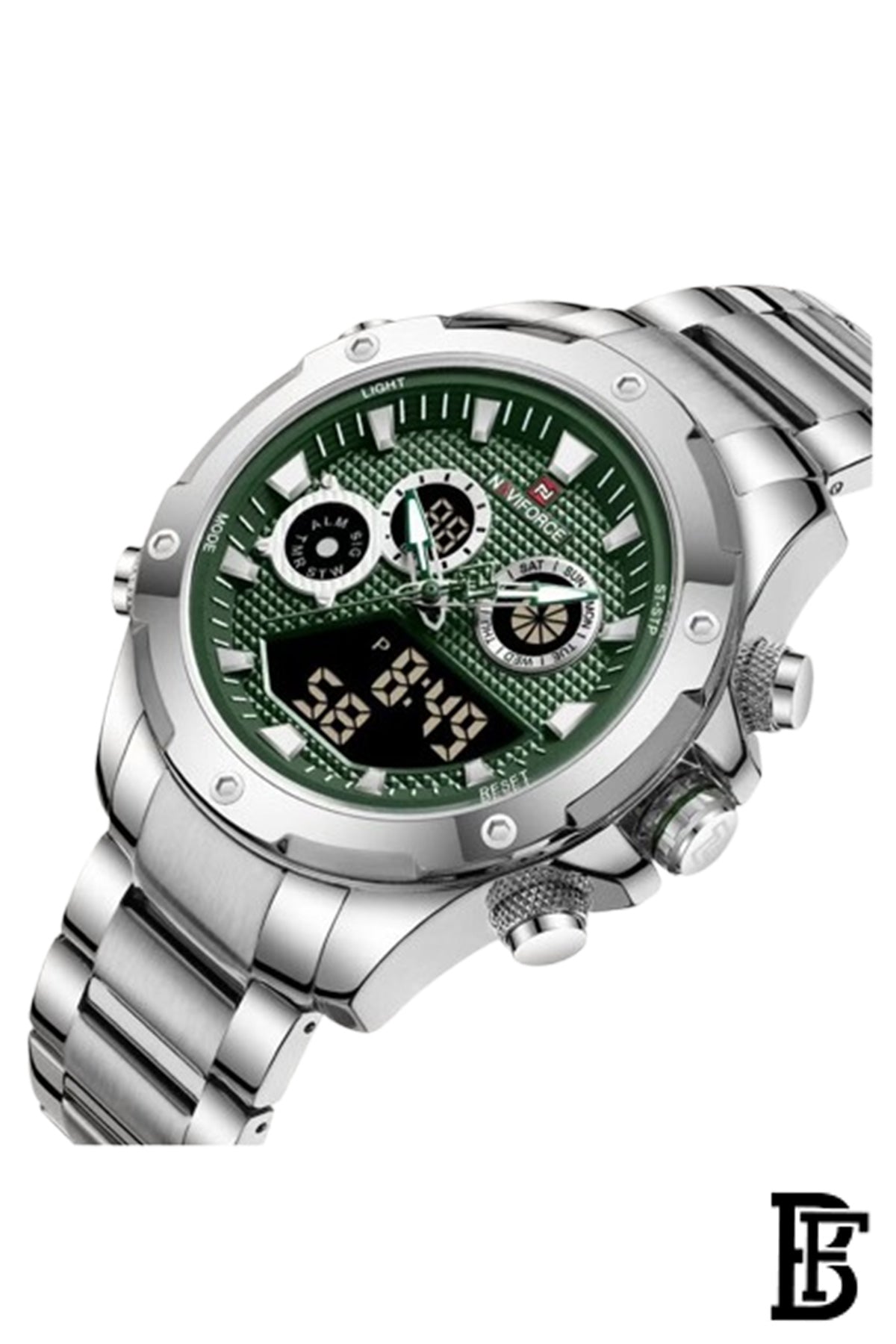 NAVIFORCE NF9217 S/GN  MEN'S Stainless Steel Analog Wrist Watch image 2